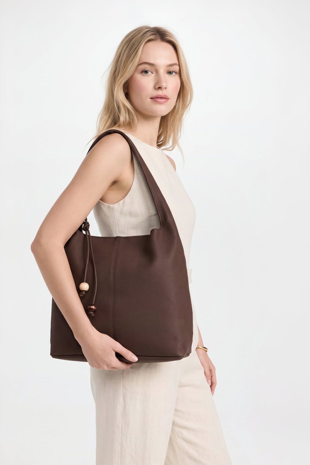 ROSETTE Siena Süet Charm Hobo Çanta